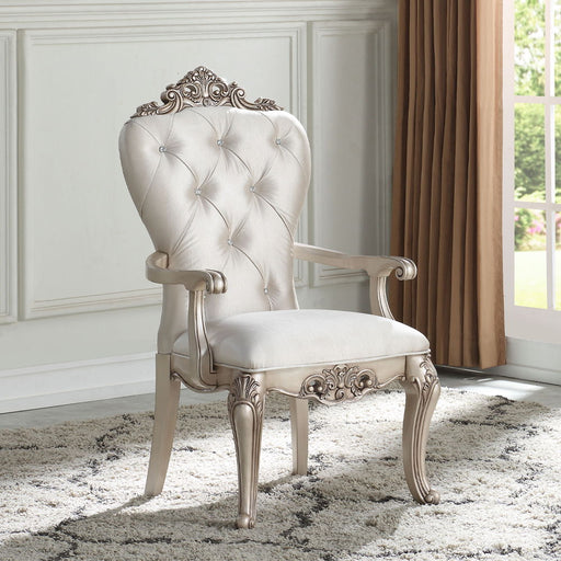 Gorsedd - Arm Chair (Set of 2) - Cream Fabric & Golden Ivory - R&R Furniture Gallery (Fountain Valley, CA)