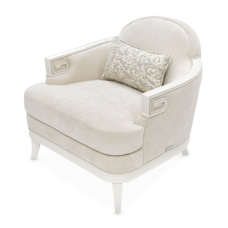 La Marisia - Chenille Matching Chair - Tranquil / Creamy Pearl - R&R Furniture Gallery (Fountain Valley, CA)