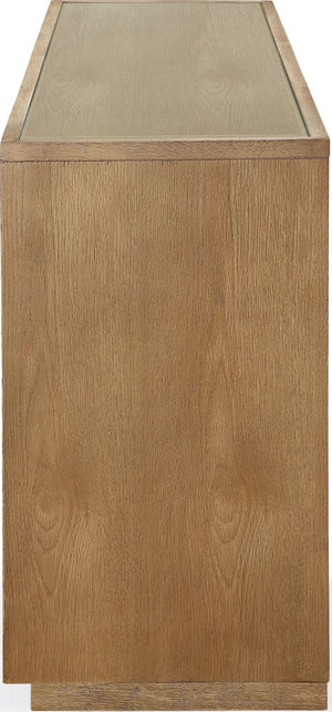 One Modern Coastal Four Door Sideboard in White Oak