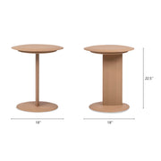 Mode - Leatherette Round C-Shaped Sofa Side Table - Saddle Brown - R&R Furniture Gallery (Fountain Valley, CA)