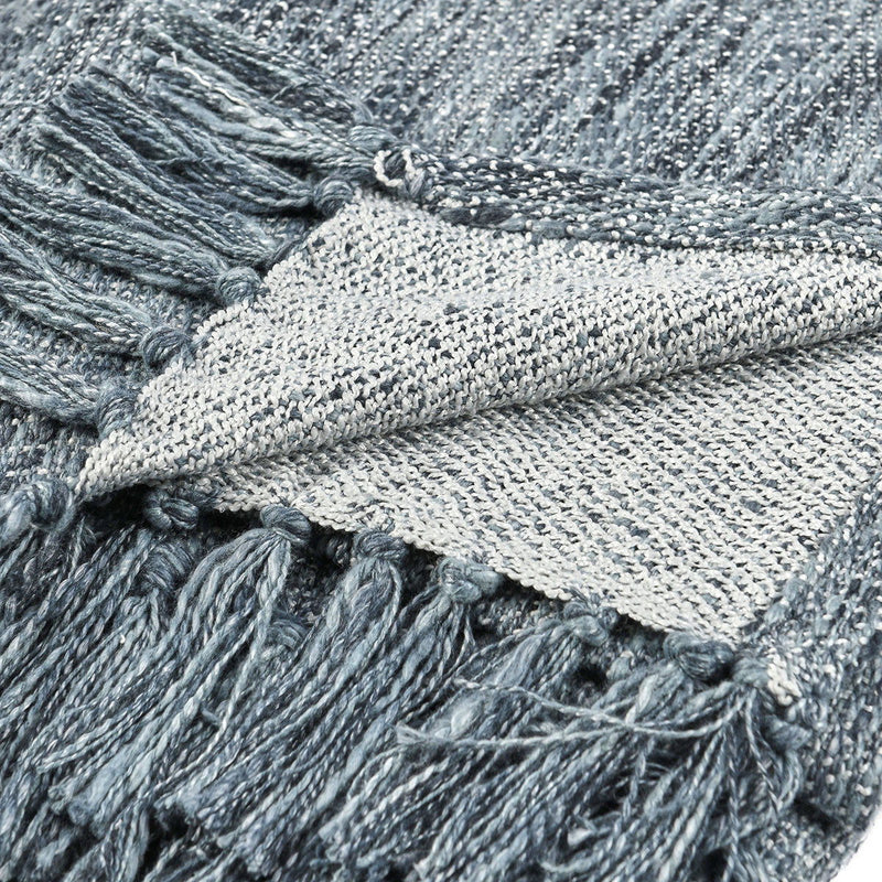 Throws - TC Sharma Throw - Denim Blue - R&R Furniture Gallery (Fountain Valley, CA)
