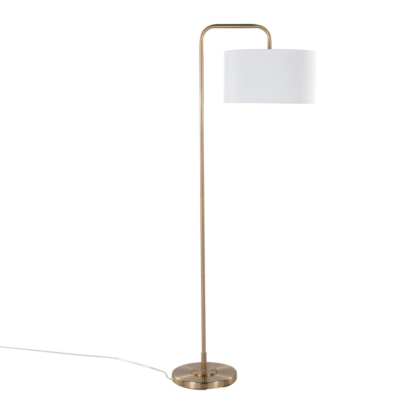 Lumi Source Puck contemporary floor lamp with a sleek, rounded design and a minimalist base, ideal for modern living spaces.