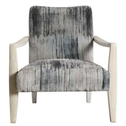 Gray watercolor chenille accent chair by Uttermost with plush cushioning and a stylish, modern design.