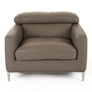 Natalia - Modern Dark Grey Leather Chair