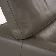 Natalia - Modern Dark Grey Leather Chair — view 5