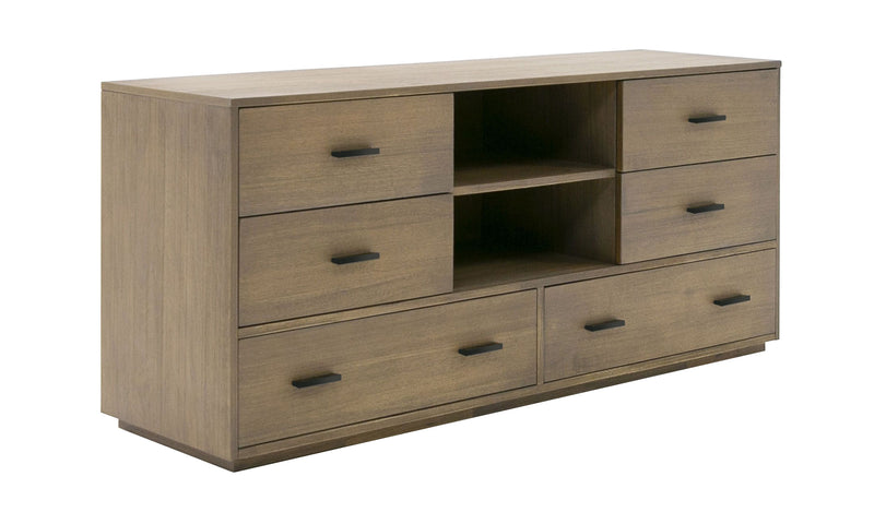 Fantasia - Contemporary Walnut & Grey 4-Piece Bedroom Set — view 5