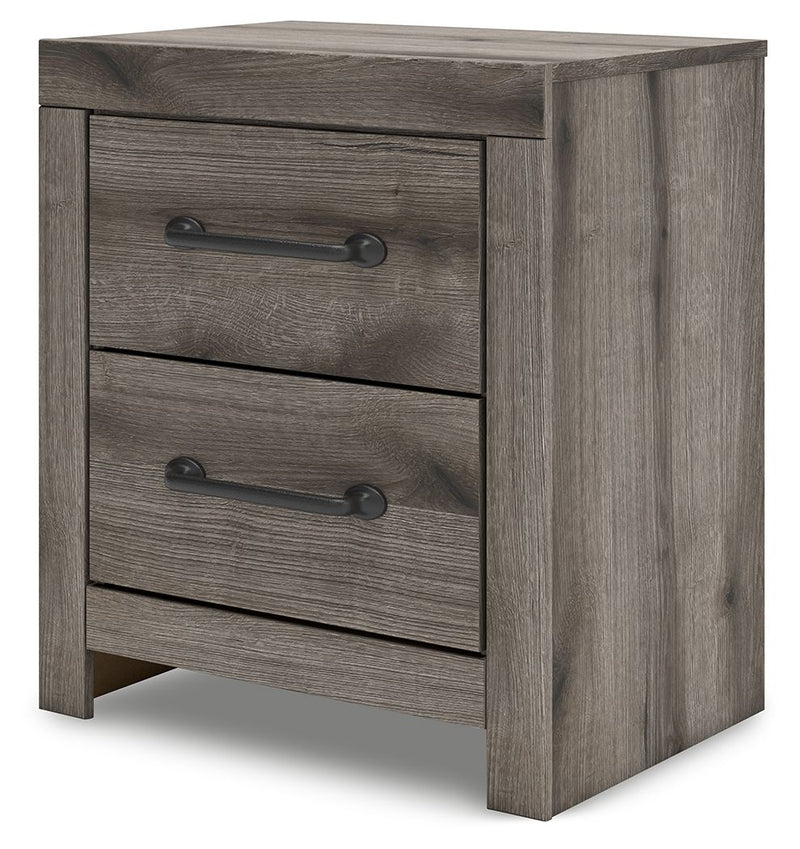 Graystorm - Two Drawer Night Stand - Brown Gray - R&R Furniture Gallery (Fountain Valley, CA)
