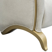 Scotts Square - Loveseat - Cornsilk / Light Champagne - R&R Furniture Gallery (Fountain Valley, CA)