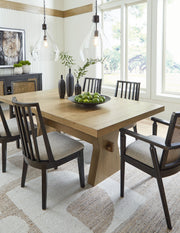 Galliden - Rectangular Dining Room Table - Light Brown - R&R Furniture Gallery (Fountain Valley, CA)