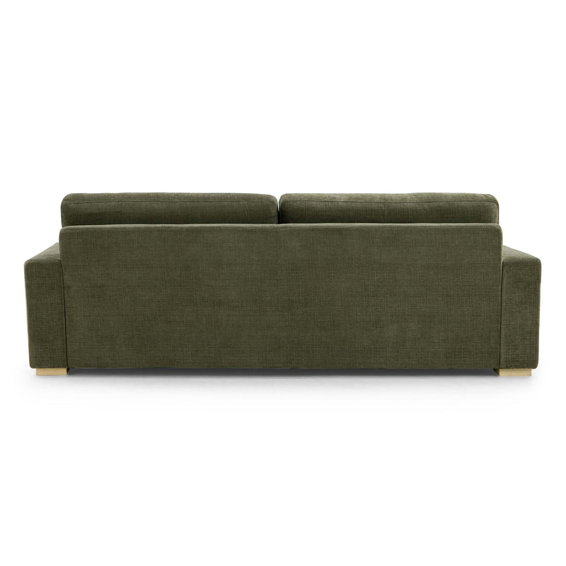 Beckham Upcycled Chenille Sofa by TOV Furniture, stationary sofa with plush chenille upholstery and modern design.