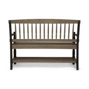 Slatted Bench With Built In Shelf - R&R Furniture Gallery (Fountain Valley, CA)