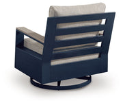 East Beach - Swivel Glider Chair With Cushion - Blue - R&R Furniture Gallery (Fountain Valley, CA)