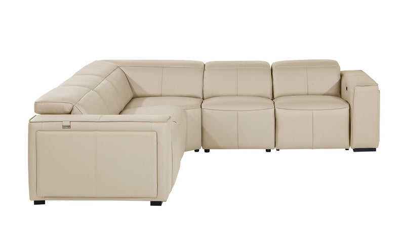 1224 - 5-Piece L-Shaped Sectional Sofa In With 3 Power Recliners & Power Headrests
