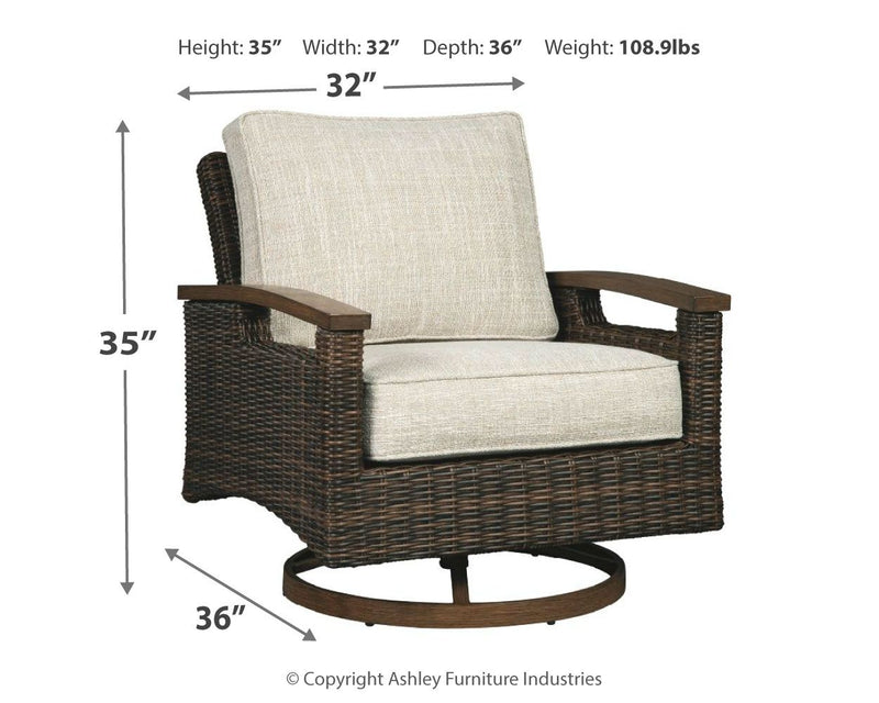 Paradise Trail - Swivel Lounge Chair (Set of 2) - Medium Brown - R&R Furniture Gallery (Fountain Valley, CA)