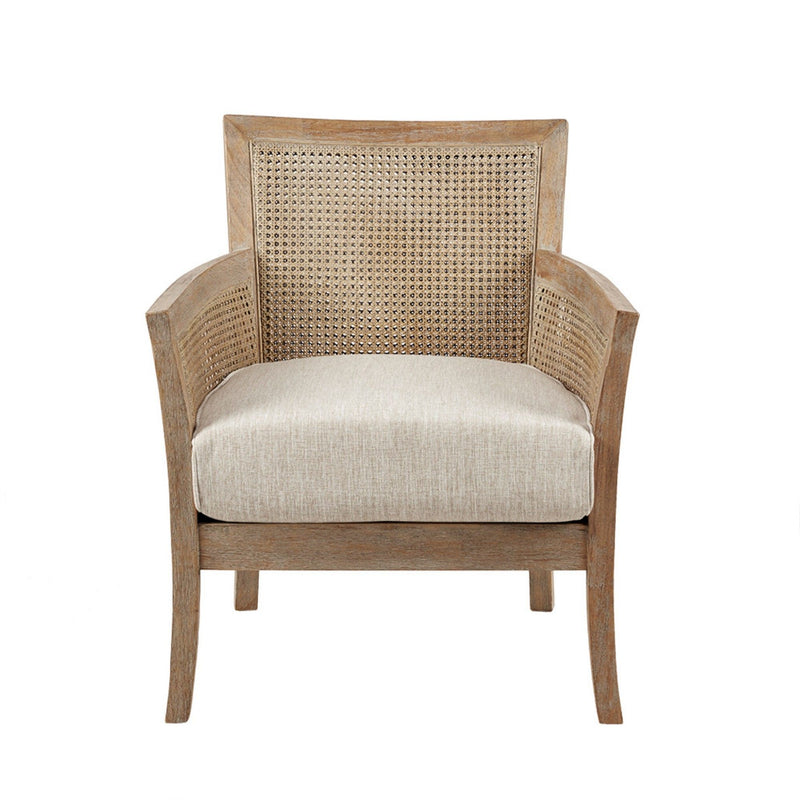 Cane Armchair With High Density Foam - Cream / Reclaimed Natural - R&R Furniture Gallery (Fountain Valley, CA)