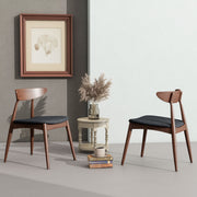 Retro Dining Chairs With Ergonomic Back (Set of 2) - R&R Furniture Gallery (Fountain Valley, CA)