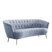 Bayram - Sofa - Light Gray Velvet - R&R Furniture Gallery (Fountain Valley, CA)