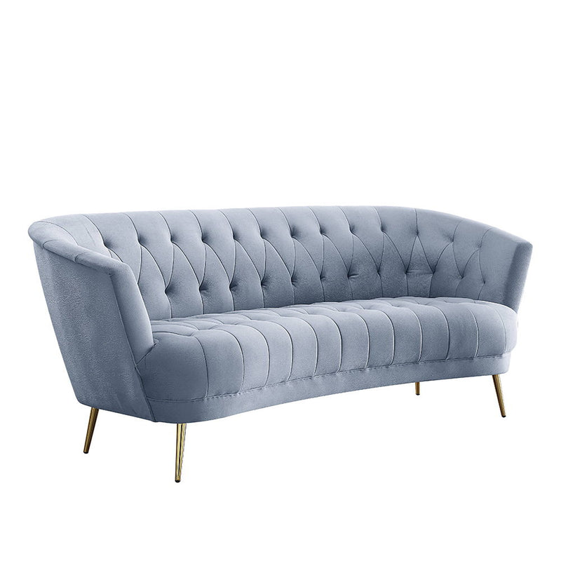 Bayram - Sofa - Light Gray Velvet - R&R Furniture Gallery (Fountain Valley, CA)