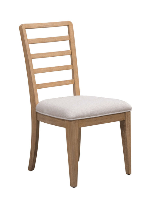 Escape - Dining Ladder Back Dining Chair (Set of 2) - Glazed Natural Oak / Mirage Mist - R&R Furniture Gallery (Fountain Valley, CA)