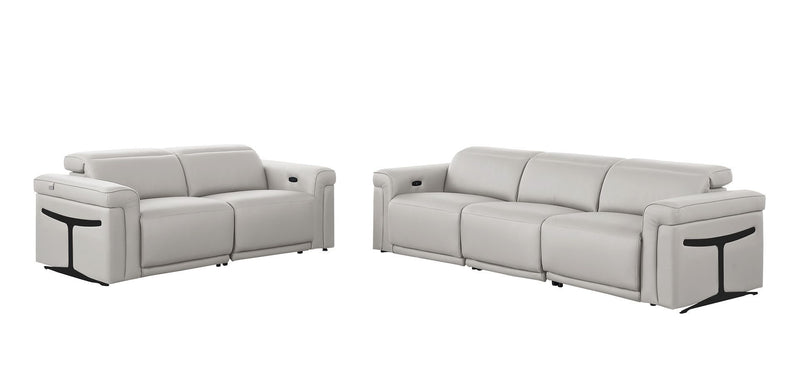 1126 - 5-Piece Modular Power Reclining Sofa And Loveseat Set In With 4 Power Recliners & Power Headrests