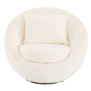 Gypsum - Modern White Swivel Accent Chair