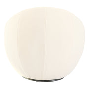 Gypsum - Modern White Swivel Accent Chair — view 3