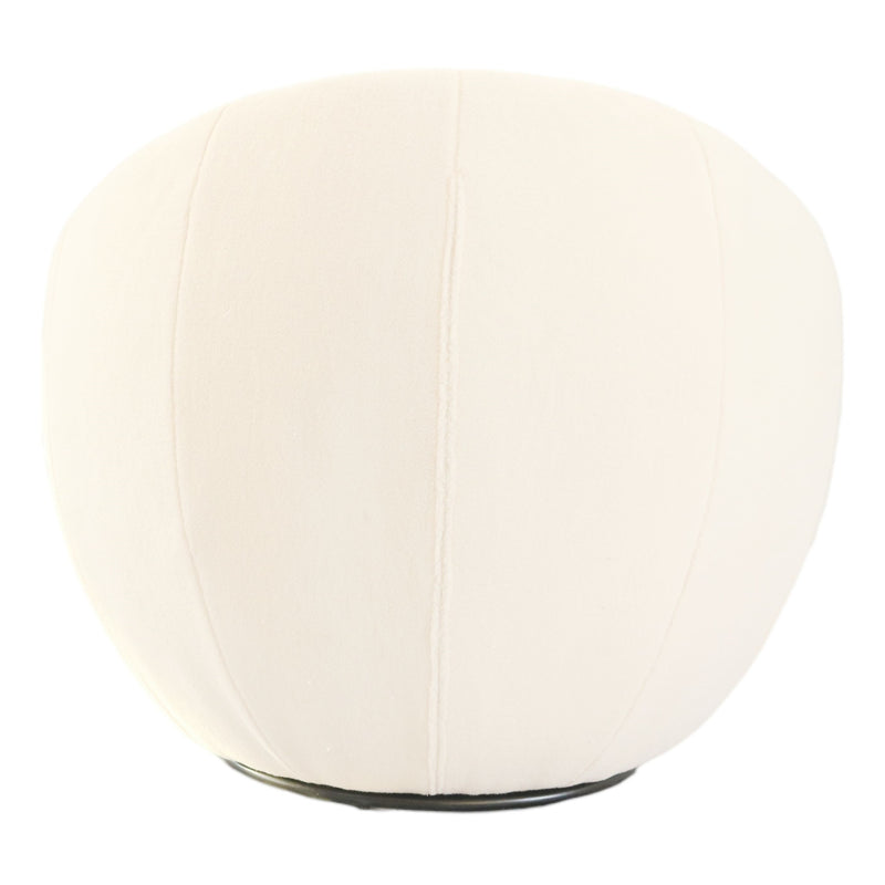 Gypsum - Modern White Swivel Accent Chair — view 3