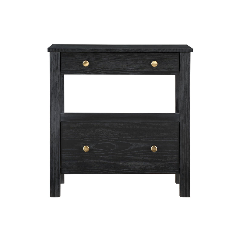Danielle - 2 Drawer Nightstand - Black - R&R Furniture Gallery (Fountain Valley, CA)
