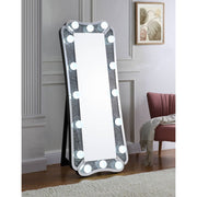 Noralie - 63" Floor Mirror With Faux Diamonds - Mirrored - R&R Furniture Gallery (Fountain Valley, CA)