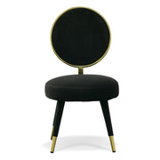 Haswell - Glam Black Velvet Accent Chair (Set of Two) — view 5