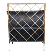 Ignacio - Glam Black Velvet & Gold Accent Chair — view 3