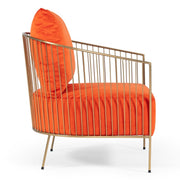 Loveland - Glam Orange Velvet Accent Chair — view 2