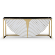 Flavio - Gold + Marble Console Table — view 5
