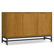 Banting Solid Wood Sideboard Buffet with Metal Frame — Modern Industrial Dining Room Storage - R&R Furniture Gallery (Fountain Valley, CA)