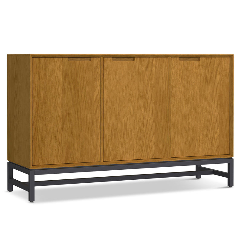 Banting Solid Wood Sideboard Buffet with Metal Frame — Modern Industrial Dining Room Storage - R&R Furniture Gallery (Fountain Valley, CA)