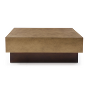 Derek - Modern Metal & Antique Copper Coffee Table