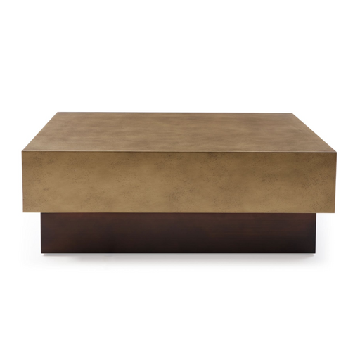 Derek - Modern Metal & Antique Copper Coffee Table