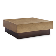 Derek - Modern Metal & Antique Copper Coffee Table — view 2