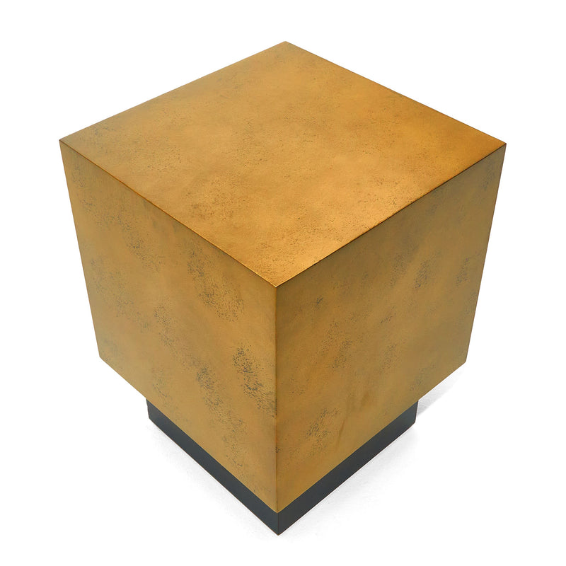 Derek - Modern Metal & Antique Copper End Table — view 2