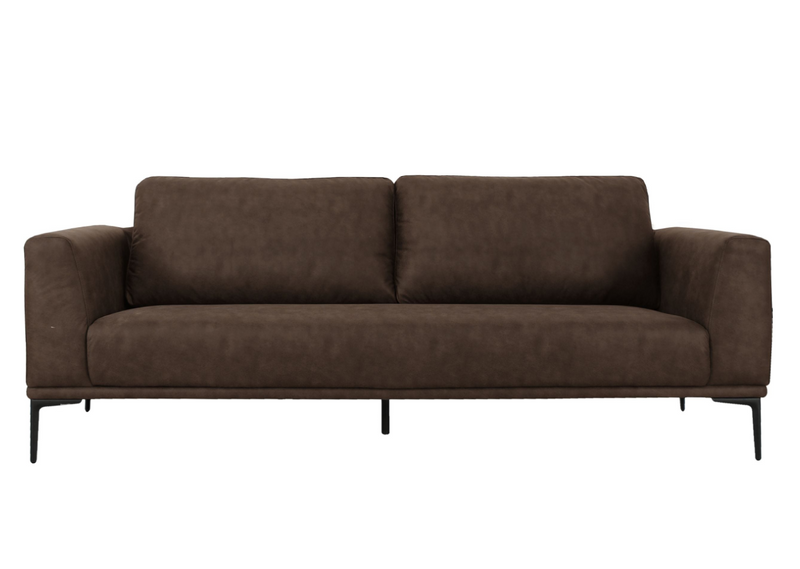 Jada - Modern Brown Fabric Loveseat — view 4