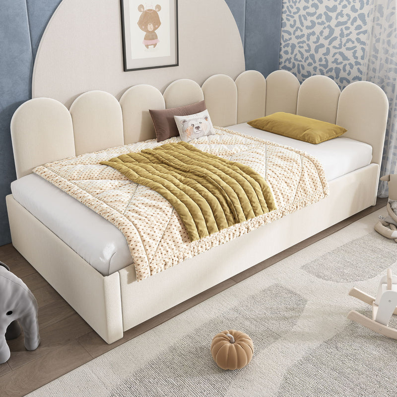 Upholstered Daybed With Metal Slatted Base - R&R Furniture Gallery (Fountain Valley, CA)