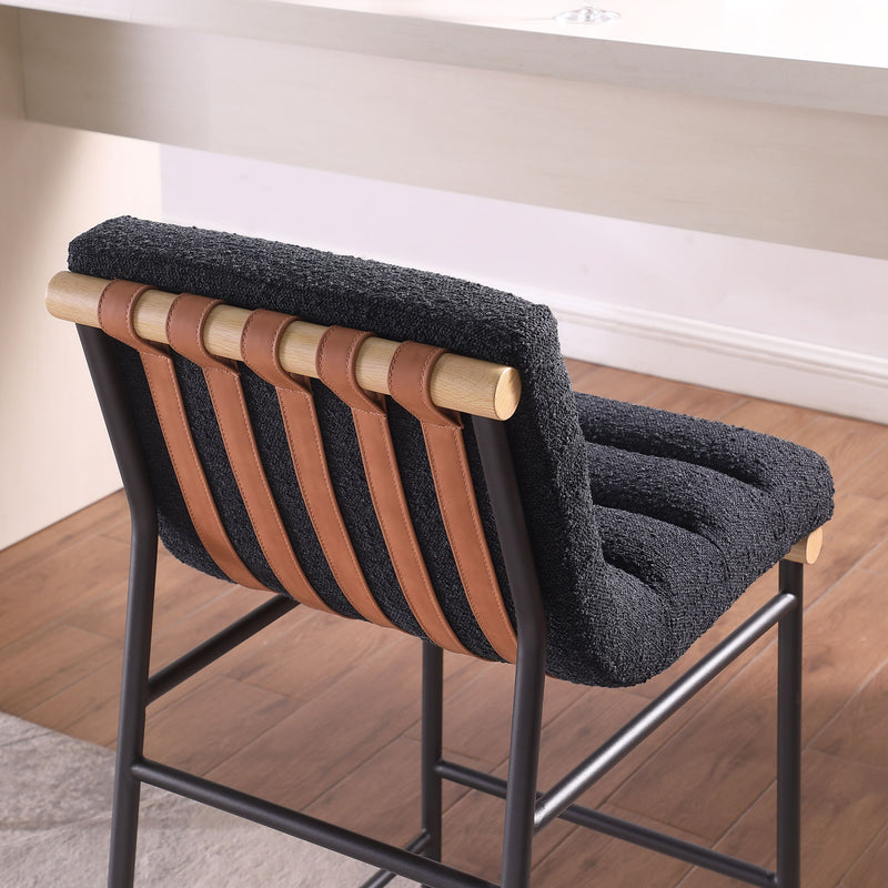 Lahni - 17" Boucle Fabric Counter Height Chair - R&R Furniture Gallery (Fountain Valley, CA)