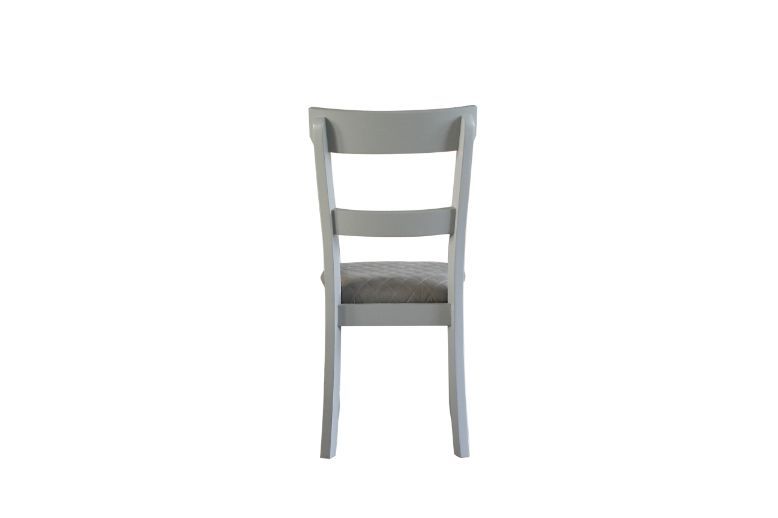 House Marchese - Side Chair (Set of 2) - Two Tone Gray Fabric & Pearl Gray - R&R Furniture Gallery (Fountain Valley, CA)