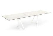 Farrell - Modern White Ceramic Extendable Dining Table — view 3