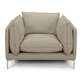 Harvest - Modern Taupe Full Leather Chair