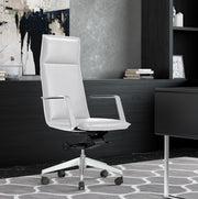 Gorsky - Modern White High Back Executive Office Chair — view 4