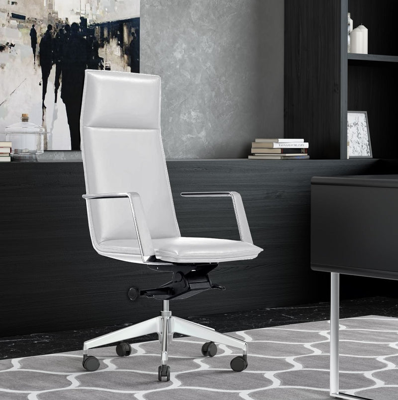 Gorsky - Modern White High Back Executive Office Chair — view 4