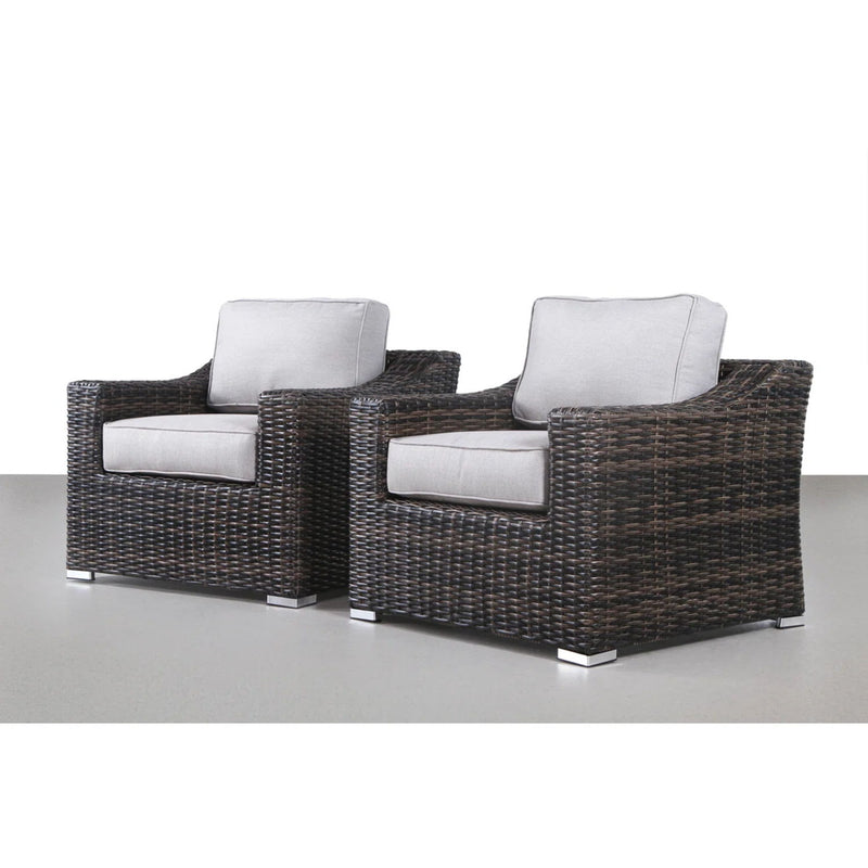 Modern Patio Chair With Cushions (Set of 2) - Brown - R&R Furniture Gallery (Fountain Valley, CA)