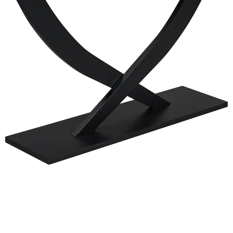 Console Table With Cross Leg Base And Reinforced Support Plate - R&R Furniture Gallery (Fountain Valley, CA)
