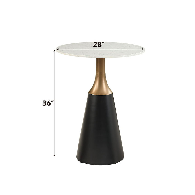 Jaramillo - Counter Height Table - Natural Marble Top & Black - R&R Furniture Gallery (Fountain Valley, CA)